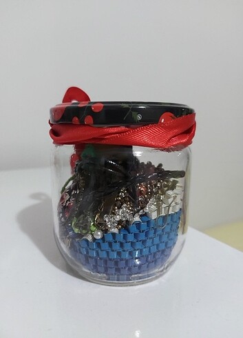 Beden 15 Parça Gizemli Takı Kavanozu Jewelry Jar