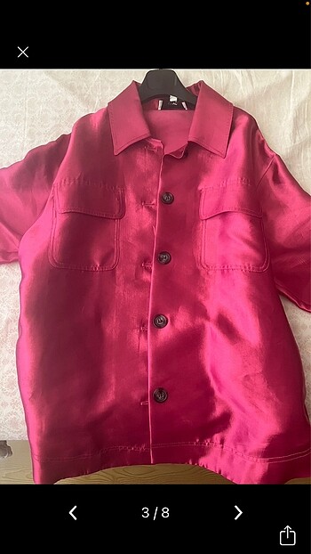 38 Beden İpekyol pembe saten ceket