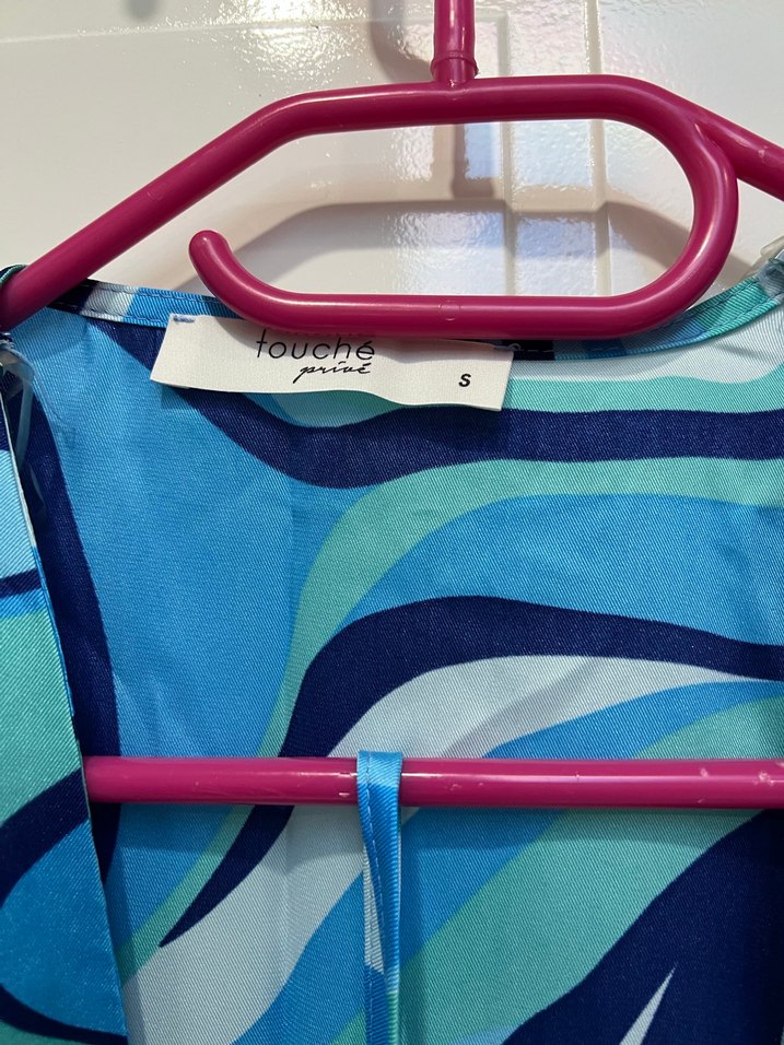 Bohem Uzun Kollu Mavi Bağlamalı Uzun Elbise - Görsel 3