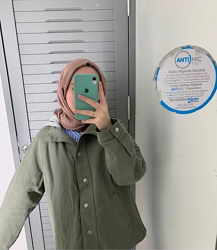 m Beden Mavi jeans kot ceket