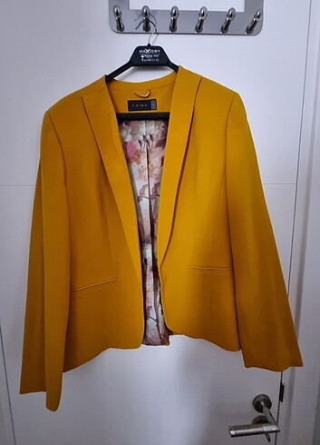 Chima Safran rengi blazer