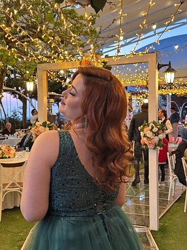 xl Beden yeşil Renk Abiye elbise