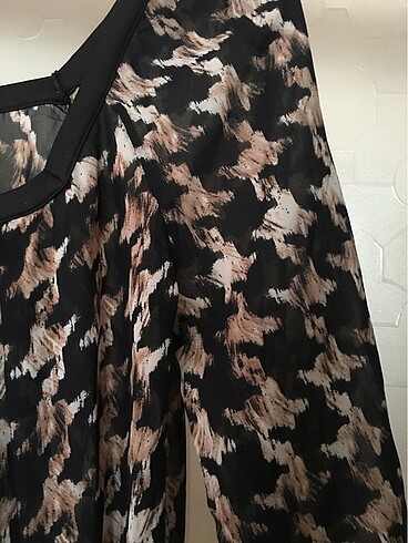 40 Beden Leopar elbise