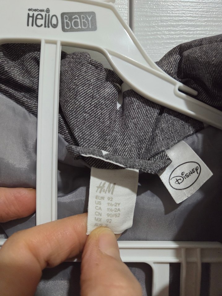 unısex Çocuk Gri Yıldız Desenli Fermuarlı Yelek - Görsel 3