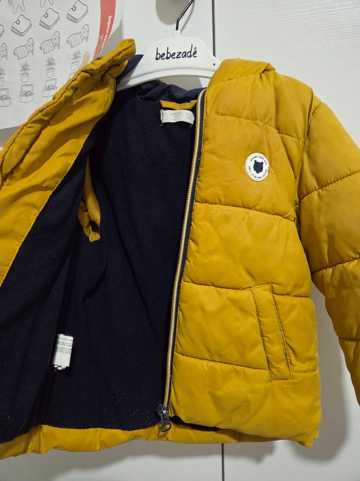 Sarı Kapitone Erkek Çocuk Mont - Görsel 3