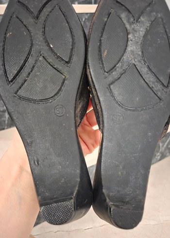 Boncuklu Nakışlı Kahverengi Dolgu Topuk Terlik - Görsel 3