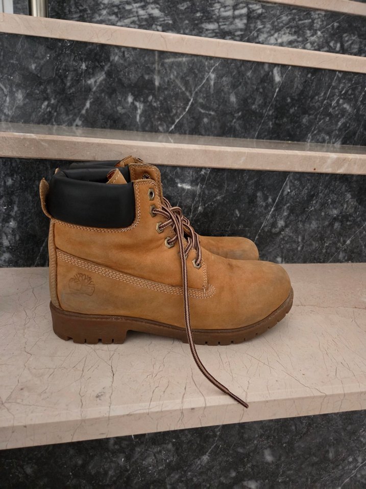 Kahverengi Süet Kadın Botları Blok Topuklu - Görsel 3