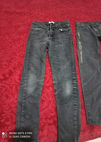 Gri Kot Pantolon, Kemerli, Dar Kesim - Görsel 2