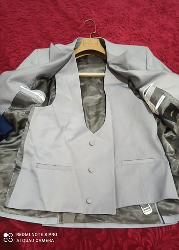 Gri Düğmeli Erkek Takım Elbise Ceketi - Görsel 9