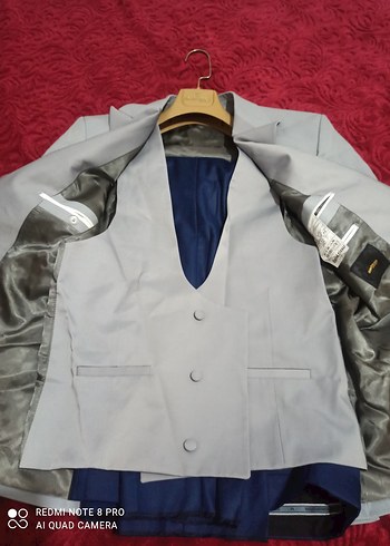 Gri Düğmeli Erkek Takım Elbise Ceketi - Görsel 7