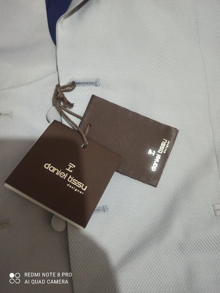 Gri Düğmeli Erkek Takım Elbise Ceketi - Görsel 2