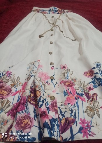 Çiçek Desenli uzun etek - Görsel 3