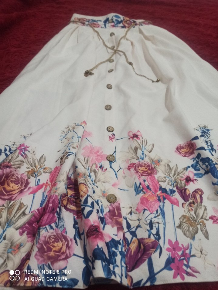 Çiçek Desenli uzun etek - Görsel 3