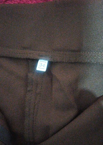 Kadın kahverengi Kumaş Pantolon - Görsel 4