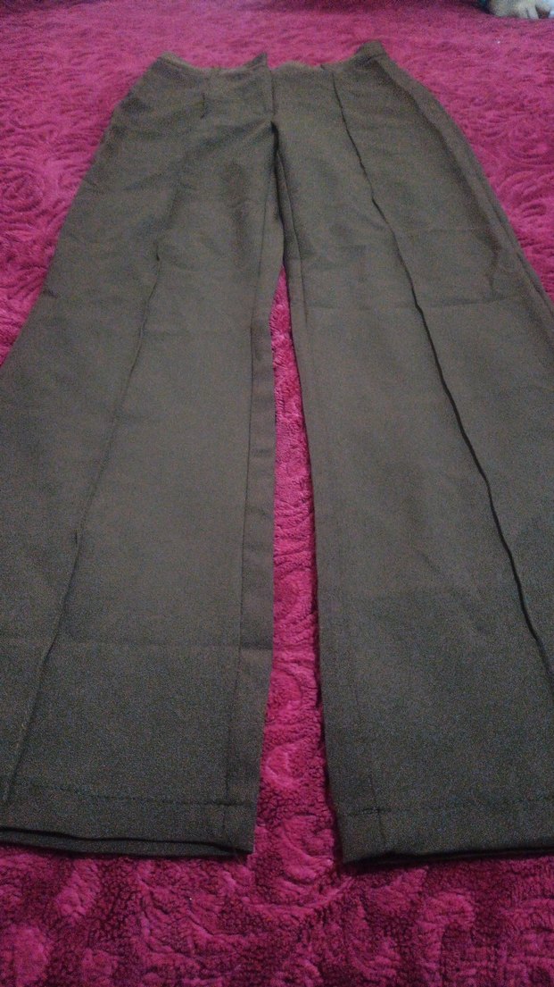 Kadın kahverengi Kumaş Pantolon - Görsel 2