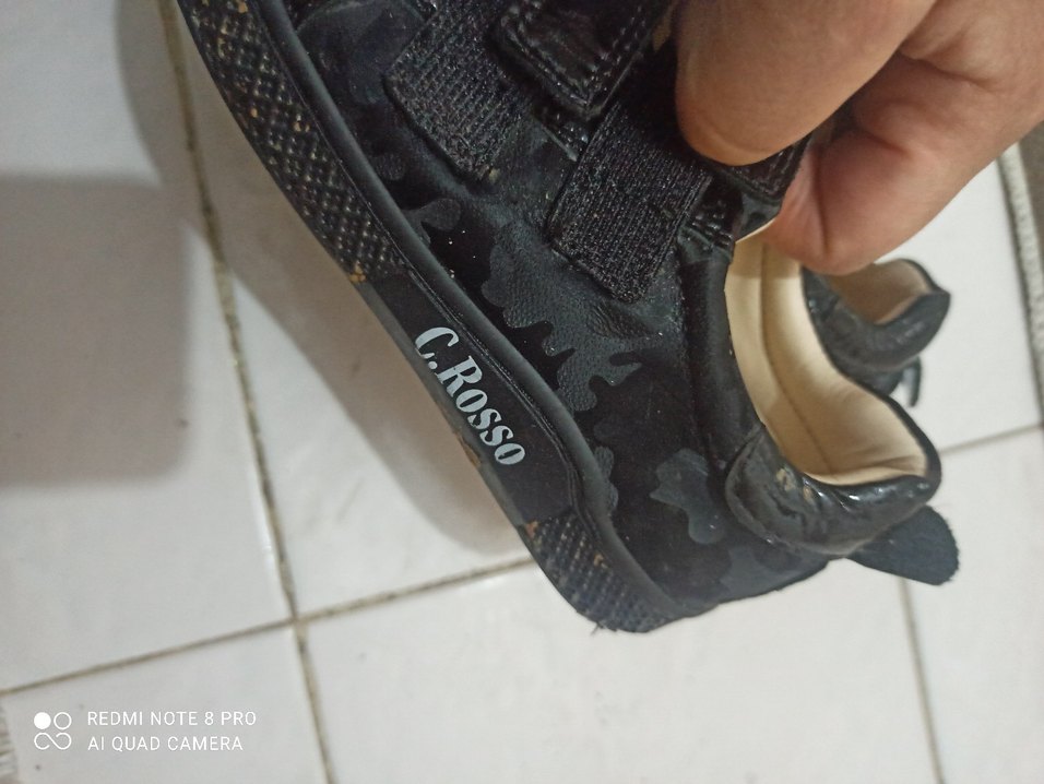 Kemerli Siyah Kamuflaj Desenli Erkek ayakkabı - Görsel 3