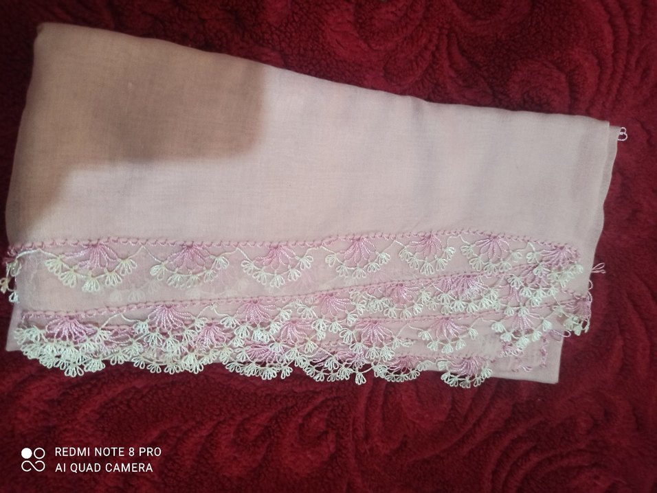 Boncuk İşlemeli Çok Renkli Kadın yazma - Görsel 2