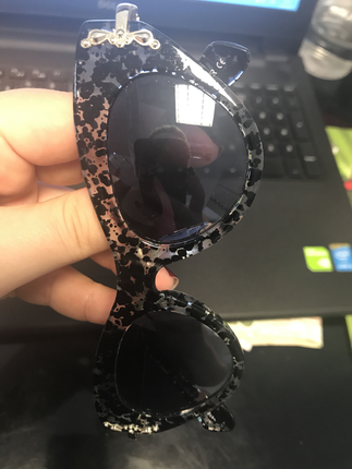 universal Beden siyah Renk Cat eye güneş gözlüğü