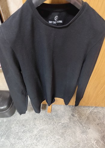s Beden siyah Renk Siyah Kadın Uzun Kollu Sweatshirt