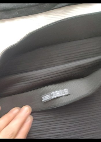 Piliseli Siyah Mini Hamile Eteği - Görsel 5