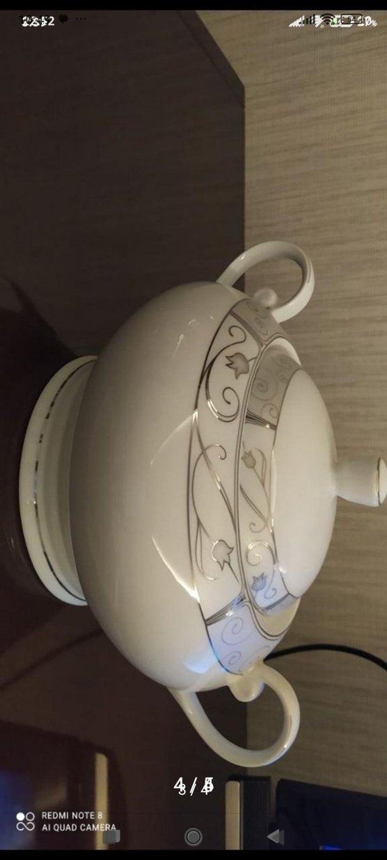 Gri desenli beyaz kapaklı çorba kasesi - Görsel 4