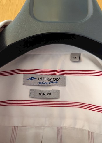 Erkek Beyaz Kırmızı Çizgili Keten Gömlek - Görsel 3