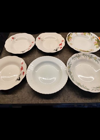 Çeşitli Desenlerde Beyaz Yemek Tabakları - Görsel 6