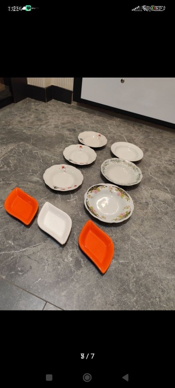 Çeşitli Desenlerde Beyaz Yemek Tabakları - Görsel 2