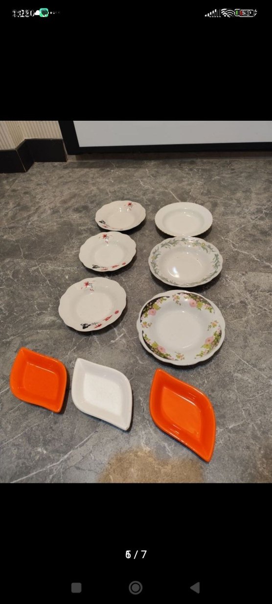 Çeşitli Desenlerde Beyaz Yemek Tabakları - Görsel 5