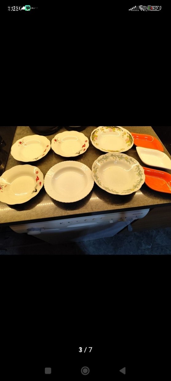 Çeşitli Desenlerde Beyaz Yemek Tabakları - Görsel 4