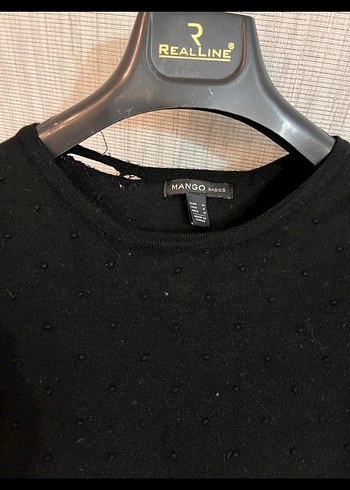 Siyah Uzun Kollu Triko Midi Elbise - Görsel 3