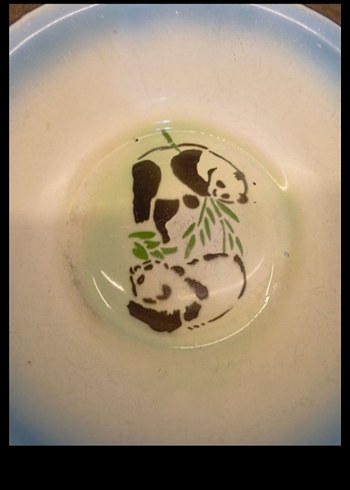 Mavi Kenarlı Leopar Desenli Tabak - Görsel 5