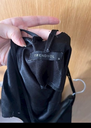 Siyah V Yakalı Uzun Kadın Tulum - Görsel 6