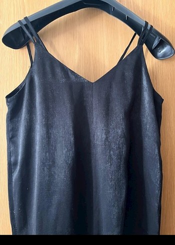 Siyah V Yakalı Uzun Kadın Tulum - Görsel 4