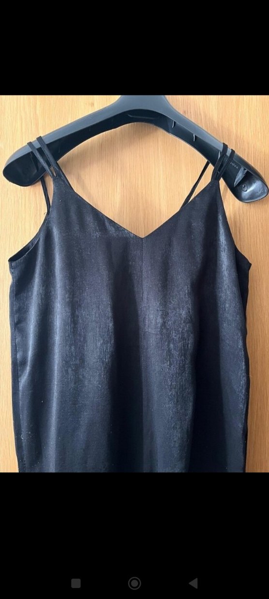 Siyah V Yakalı Uzun Kadın Tulum - Görsel 4