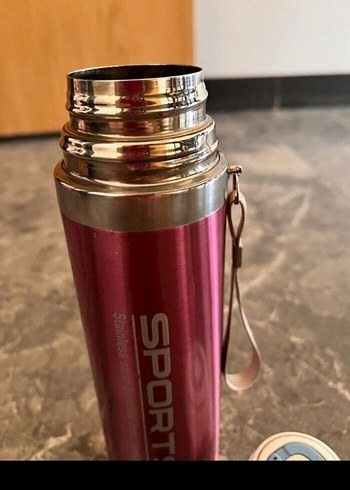 Bordo Renkli Spor Termos Matara - Görsel 2