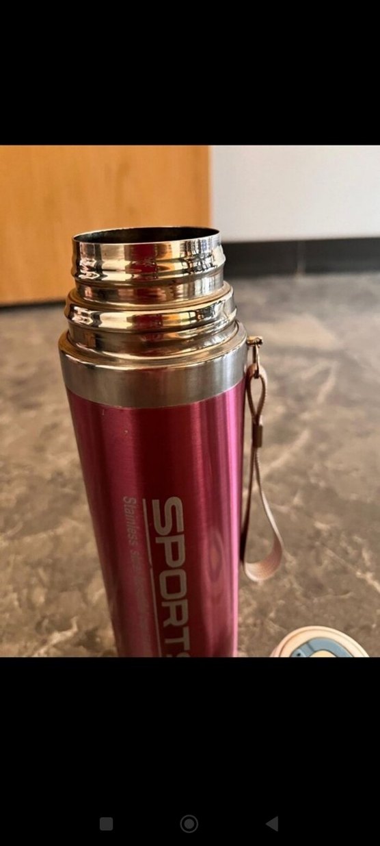 Bordo Renkli Spor Termos Matara - Görsel 2