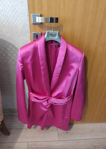 Parlak Pembe Uzun Kadın Sabahlık - Görsel 8