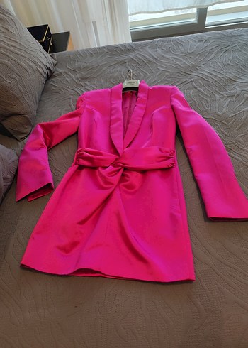 Parlak Pembe Uzun Kadın Sabahlık - Görsel 7