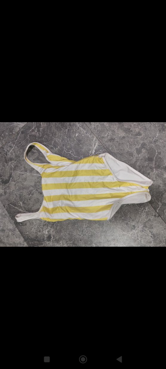 Sarı Çizgili İnce Askılı Mayo - Görsel 5