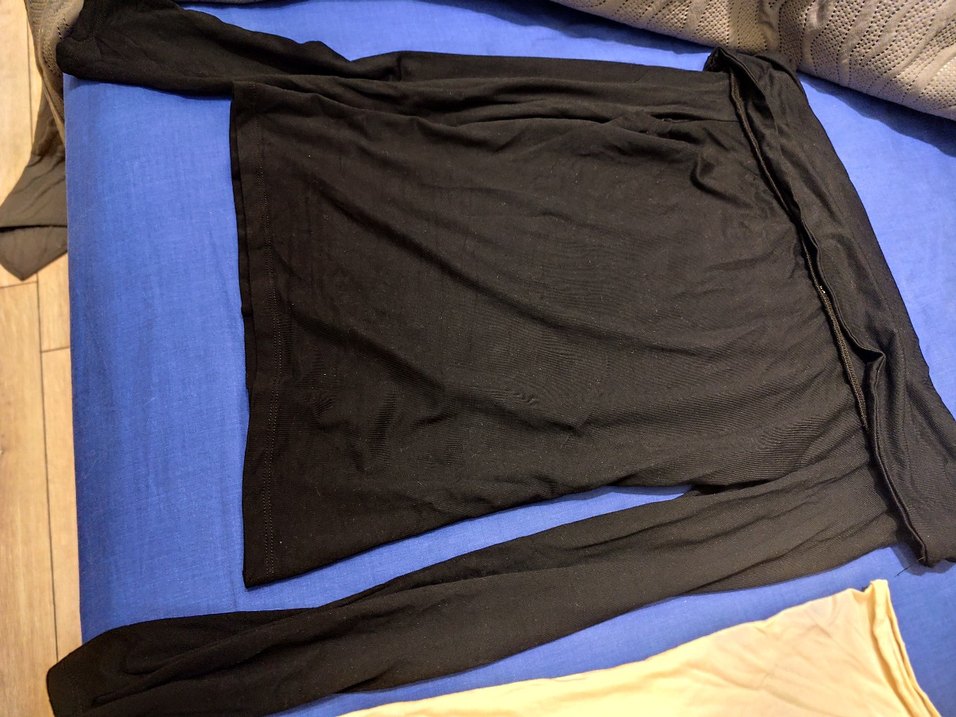 Beyaz Drapeli Straplez Hamile Bluzu - Görsel 5