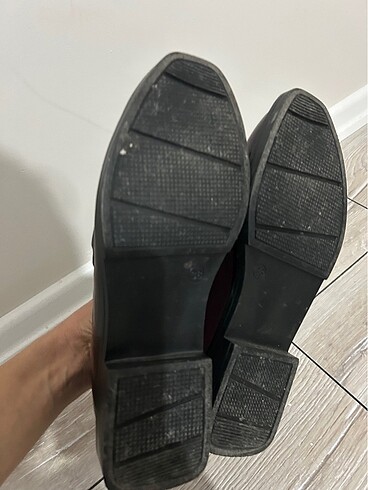 Diğer Bordo loafer tokalı ayakkabı