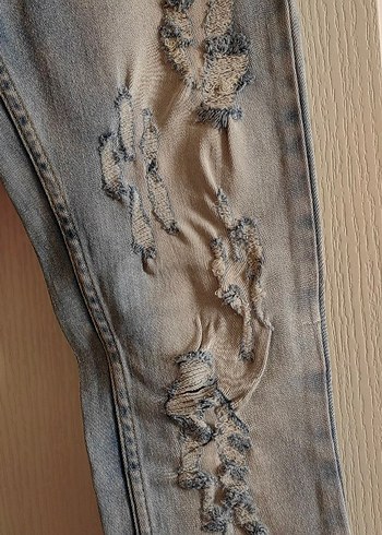 Diğer Yırtık Detaylı Kadın Kot Denim Pantolon