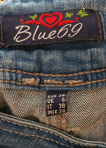 34 Beden Kadın Mavi Denim Kot Pantolon