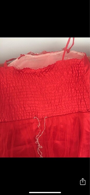 4 Yaş Beden kırmızı Renk Kırmızı çocuk abiye elbisesi