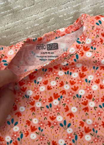 Renkli Çiçek Desenli Bebek Tulum - Görsel 2