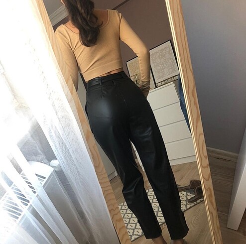 Oxxo Siyah Deri Pantolon - Görsel 3