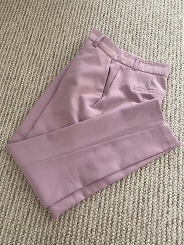 Lila kumaş pantolon - Görsel 3
