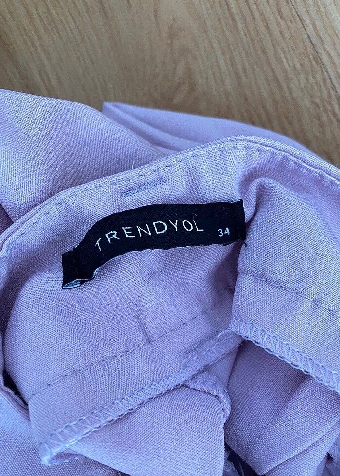 Lila kumaş pantolon - Görsel 4