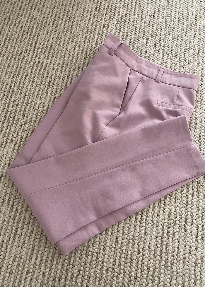 Lila kumaş pantolon - Görsel 3